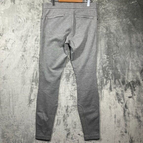 Athleta Ponte Moto Pants Womens Size 10 Gray Zipper Pockets Snap Button Closure - Picture 3 of 11